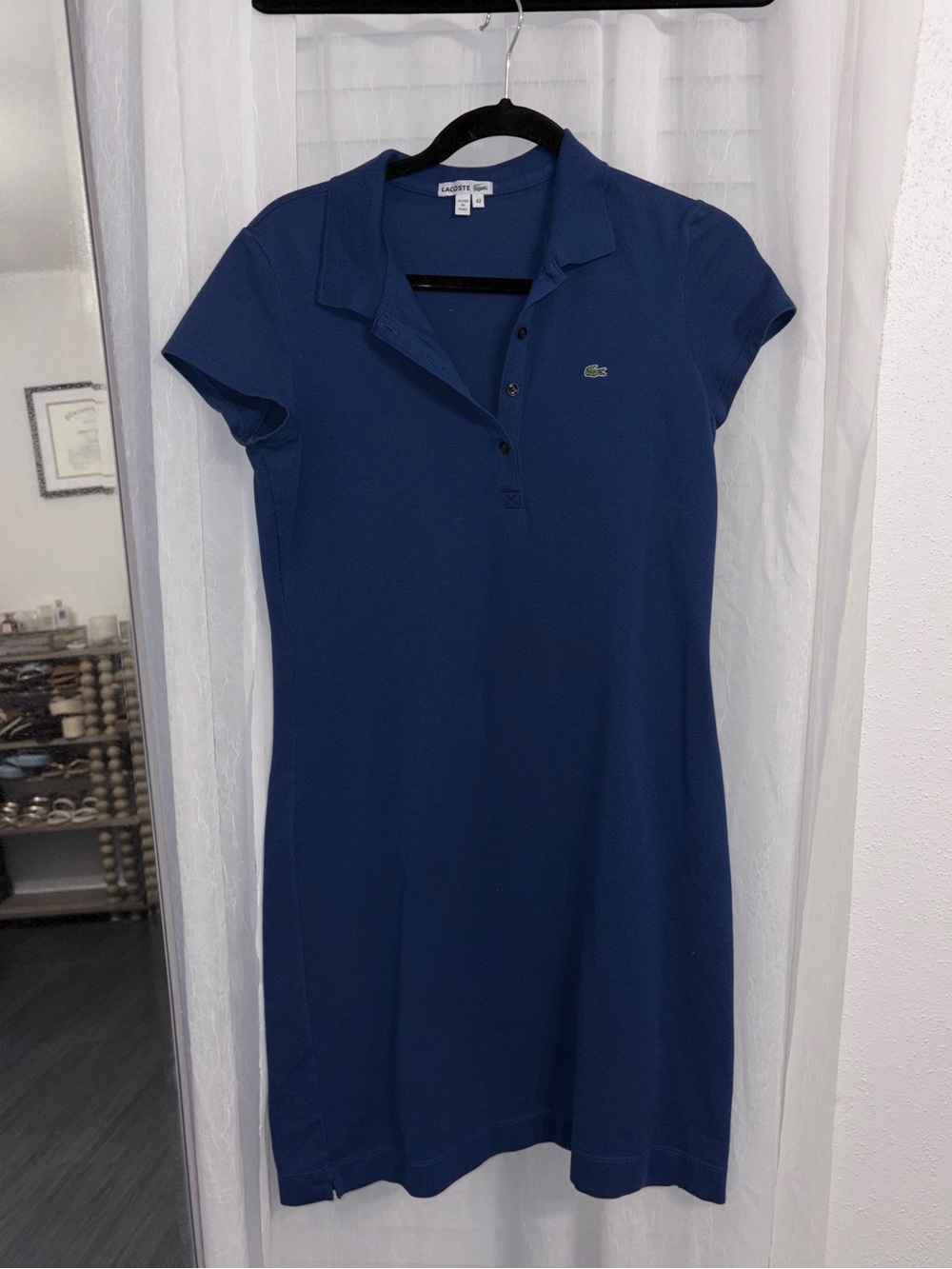 Lacoste Women's Slim Fit Stretch Mini Piqué Polo Dress Size 42